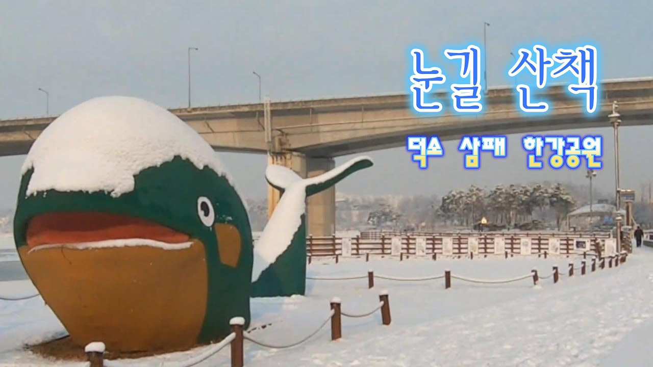 눈 내린 덕소 삼패 한강공원 산책