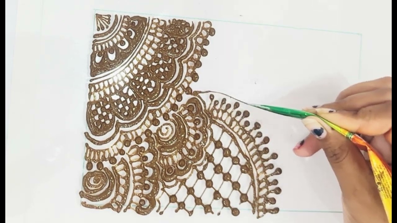 Stylish easy mehandi design | beautiful easy Heena design | @Uniquemehandidesign #simplemehndi #art 