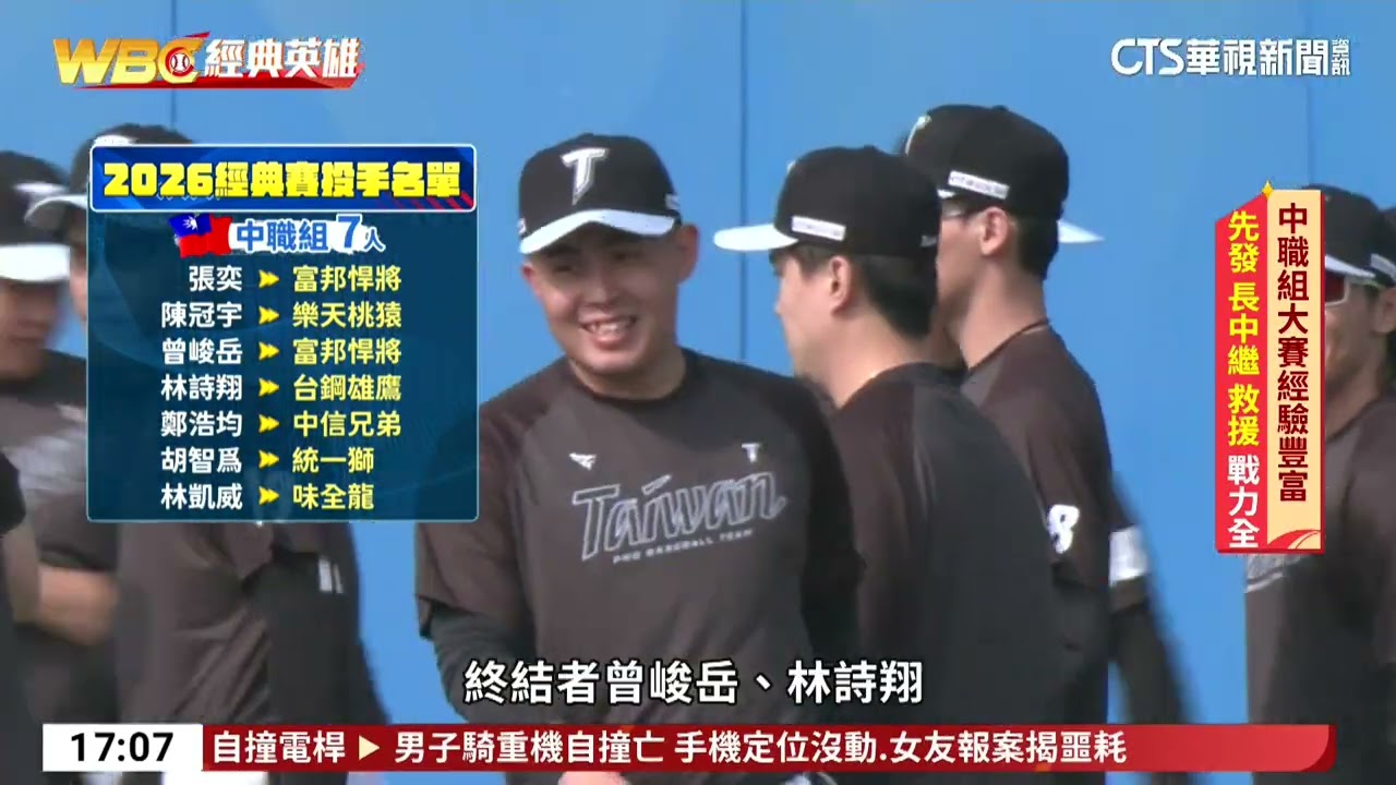 古林睿煬.徐若熙領軍！　16位強投出征WBC｜52華視CTSports｜20260217