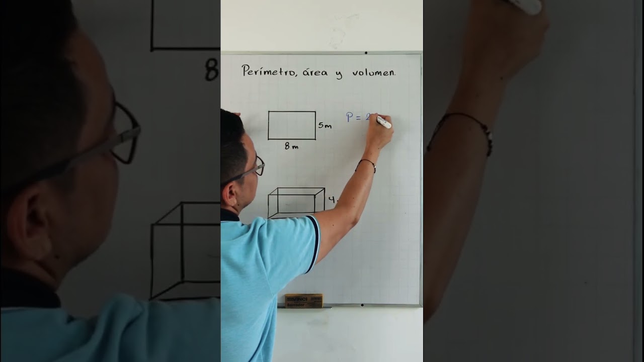 Per&iacute;metro, &aacute;rea y volumen. Rect&aacute;ngulo y prisma rect&aacute;ngular #math #matematicas #Grajeda