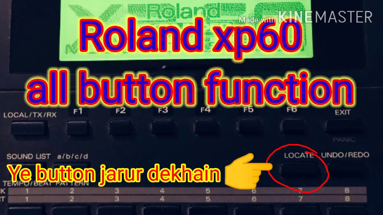 All button function Roland xp60 | How to use xp60 buttons | Locate Shift TX/RX Undo/Redo button xp60