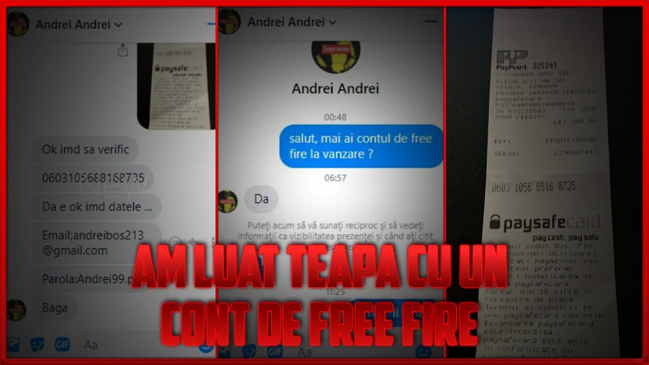 AM CUMPARAT UN CONT DE FREE FIRE! AM LUAT TEAPA ?