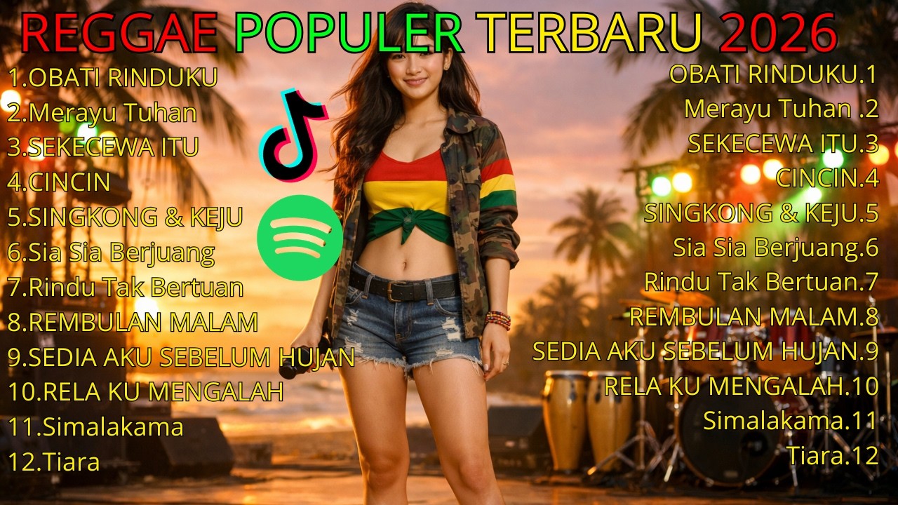 #09 12 full ALBUM Reggae Cover Terbaik 2026 🌴 Obati Rinduku, Tiara, Simalakama