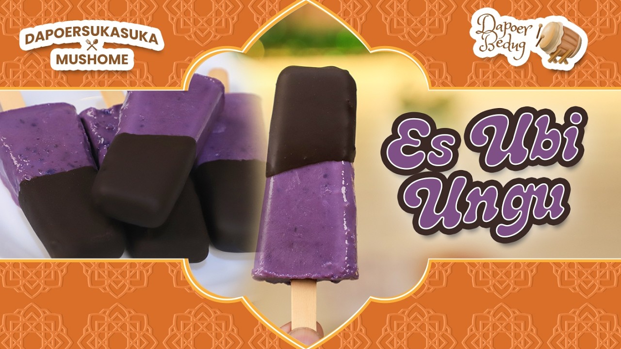 RESEP ESKRIM UBI UNGGU | IDE TAKJIL SIMPEL & JUALAN DI BULAN PUASA