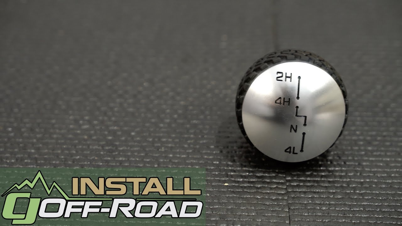 Jeep Wrangler JK Drake Off Road Transfer Case Shift Knob Silver 2007-2018 Installation