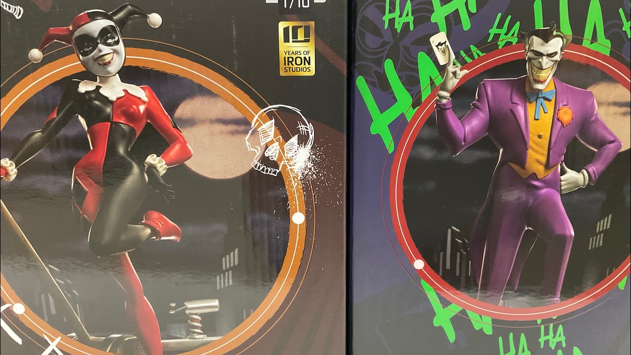 The Joker and Harley Quinn Animated Series 1:10 Scale Statues by Iron Studios