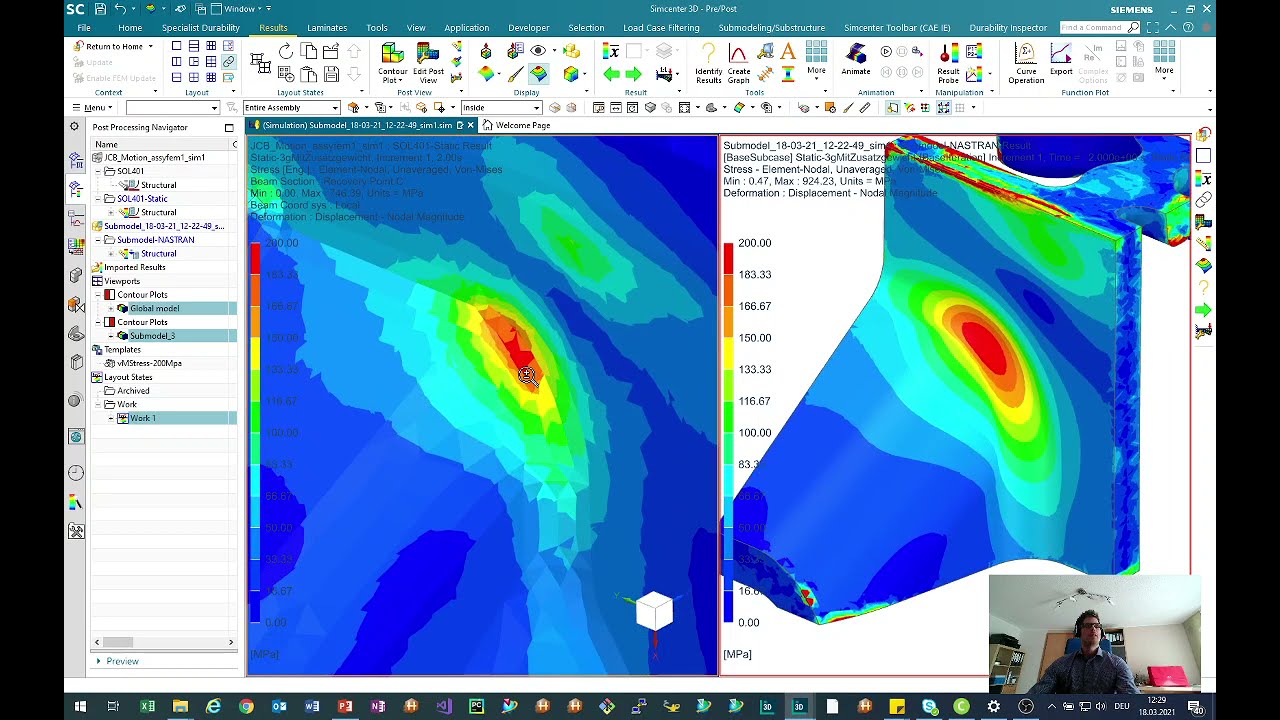 FKM Bewertung und Submodell-Technik in Simcenter3D