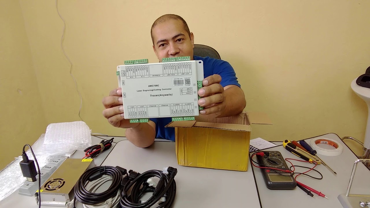 Abrindo pacote da DSP 708C laser