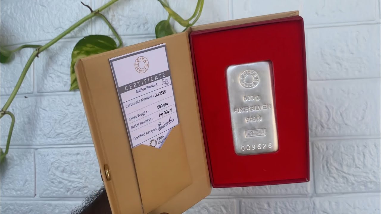 💎 500 Grams MMTC-PAMP Silver Bar Unboxing & Review | Pure Silver Investment 999.9+ Purity
