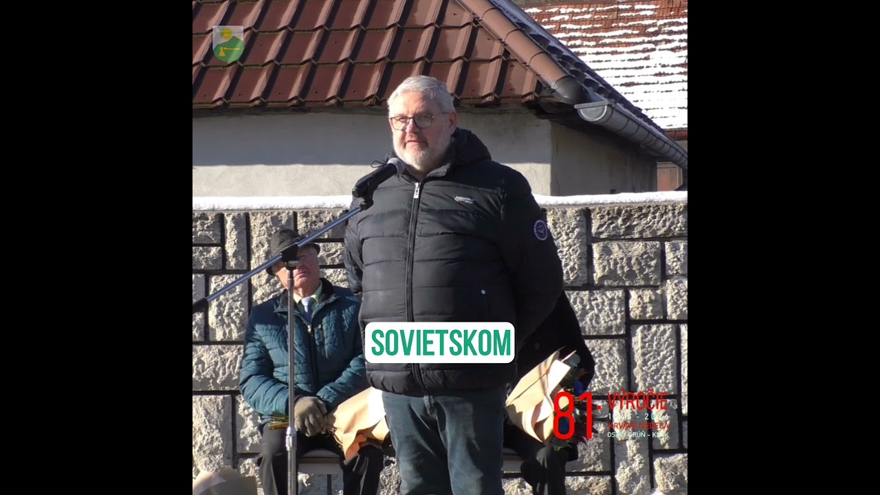 Príhovor predsedu Slovenského protifašistického hnutia, pána Mičeva na pietnych spomienkach