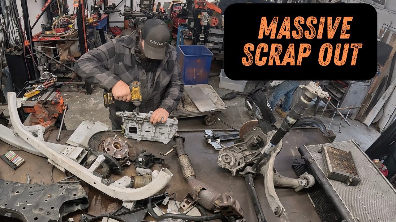 Scrapping Automotive parts & Cleaning The Shop