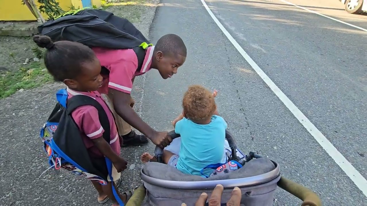 Carrying my son's to school and talk the truth with some people take a look.. 
