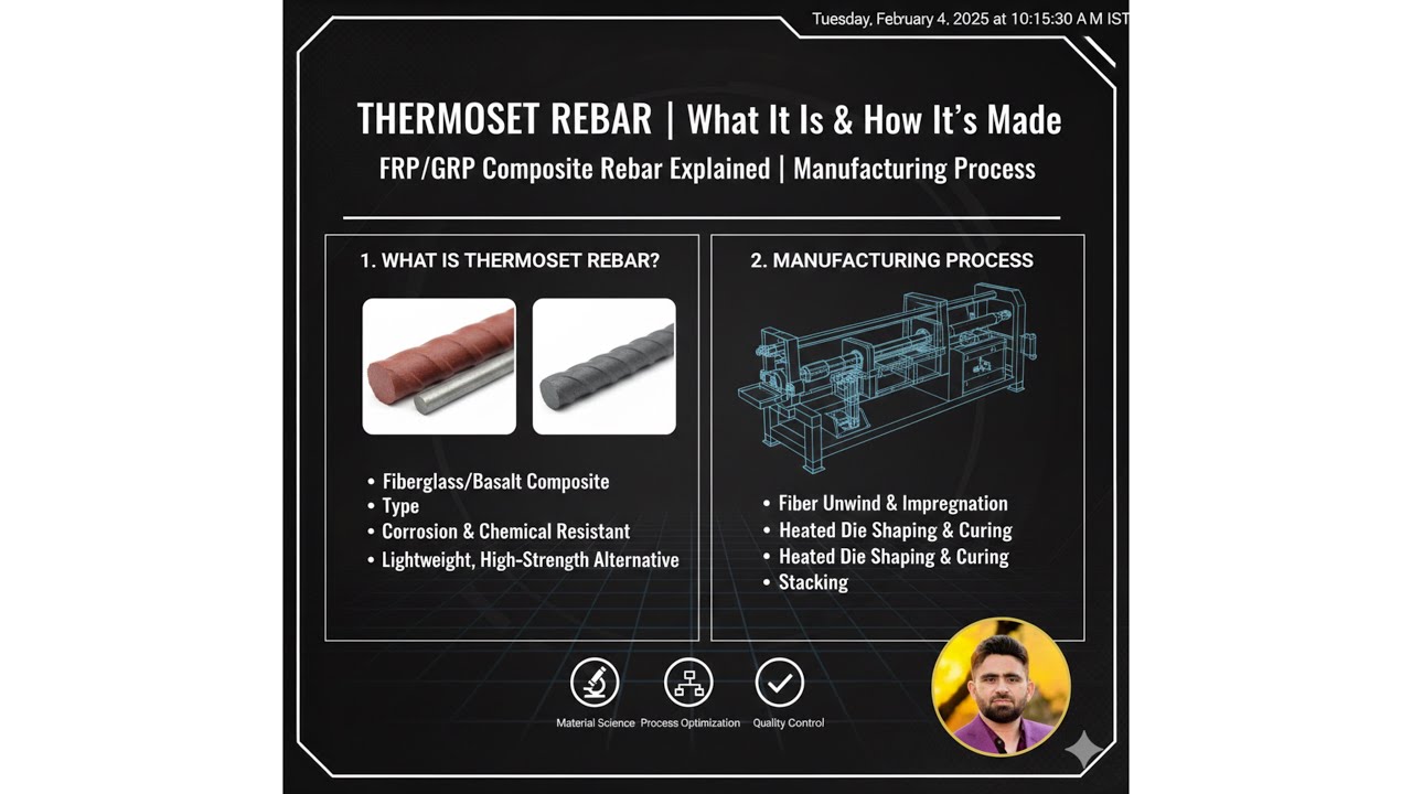 What is a Thermoset Rebar Rod? Manufacturing Process of Thermoset FRP Rebar Rods