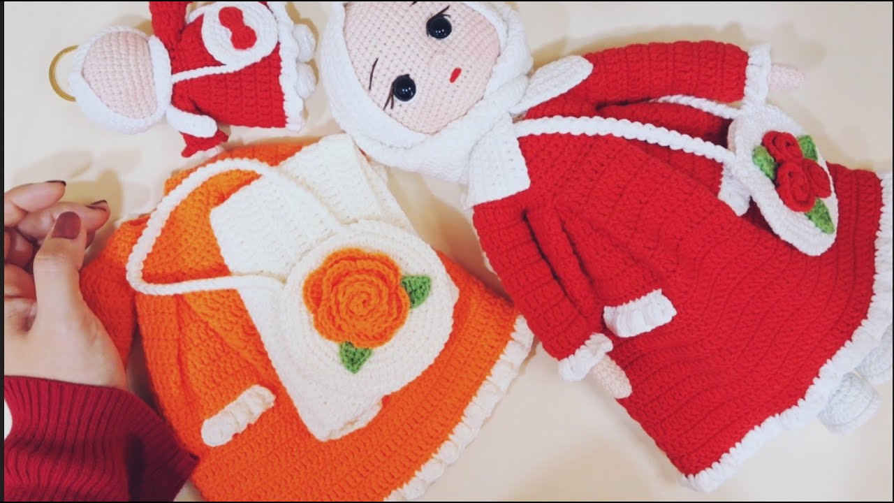 الدمية المحجبة | الخيوط والمستلزمات المطلوبة 🧶شوفوا الجمال 🧡🧡 #crochet #كروشيه #handmade