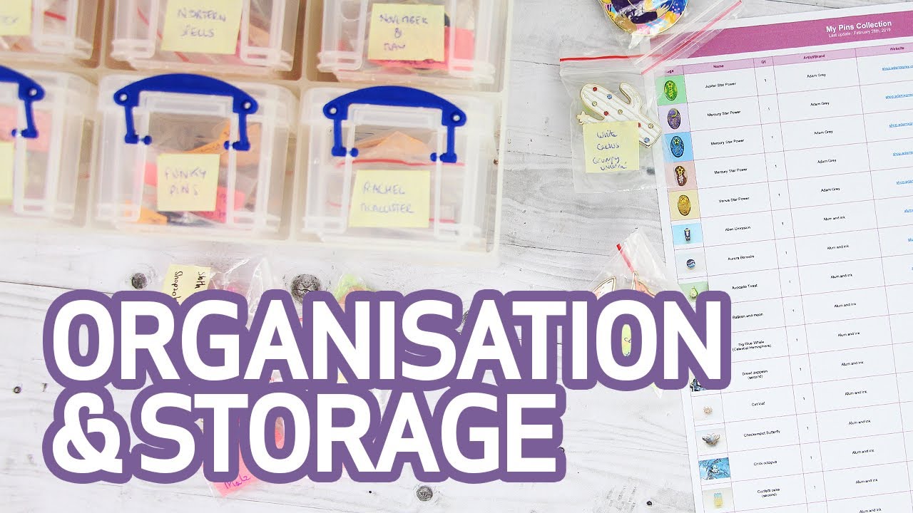 HOW I ORGANISE & STORE MY ENAMEL PINS COLLECTION 📄📦