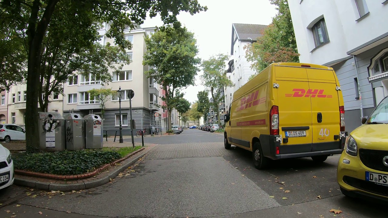 [4K] Cycling D&uuml;sseldorf | Oberbilk - Corneliusplatz via Ellerstr., Stresemannplatz
