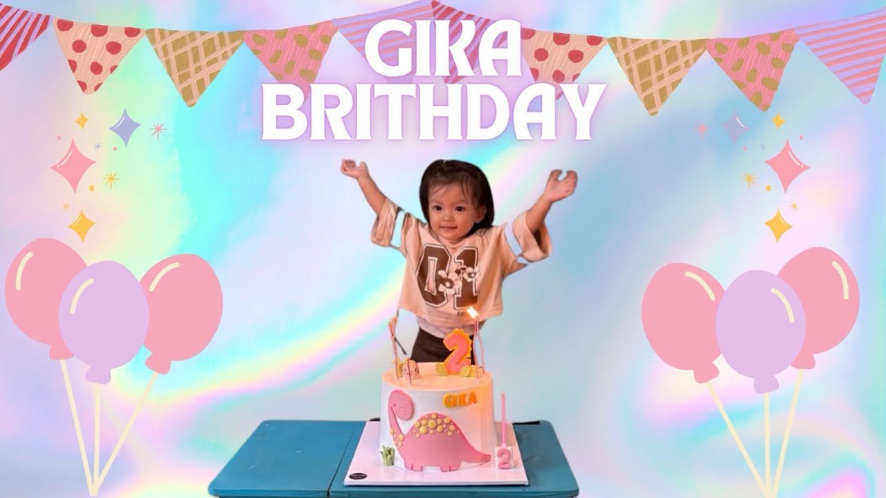 Ultah dede gigi yang ke 2 tahun #ultahsederhana #ultah #tema #dinosaur #vlog 