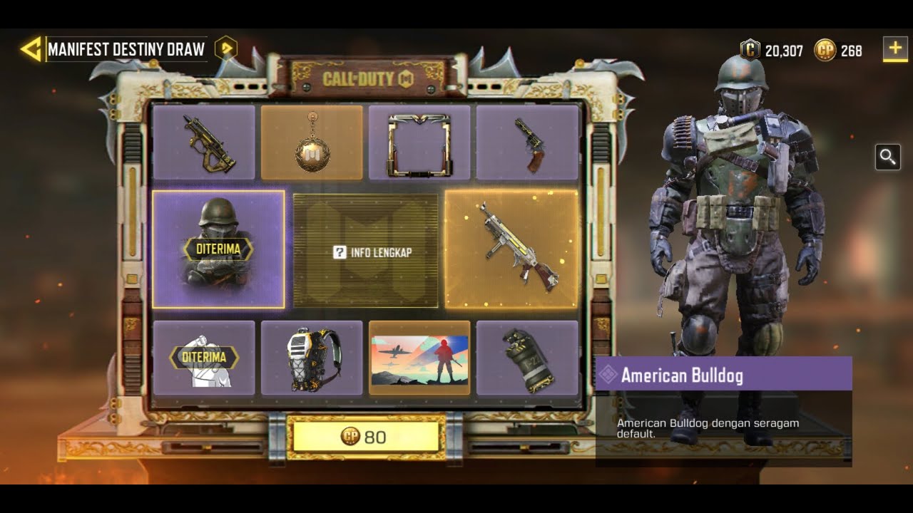 Manifet Destiny Draw Got Character American Bulldog with 2 draw || Call of Duty Mobile Garena