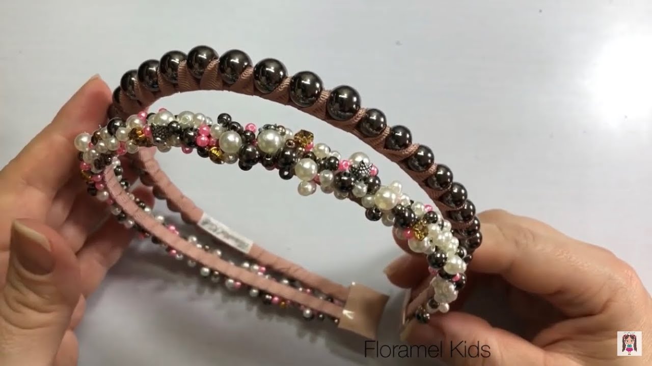 Tiara de Pérolas Dupla🎀 Floramel Kids 🎀