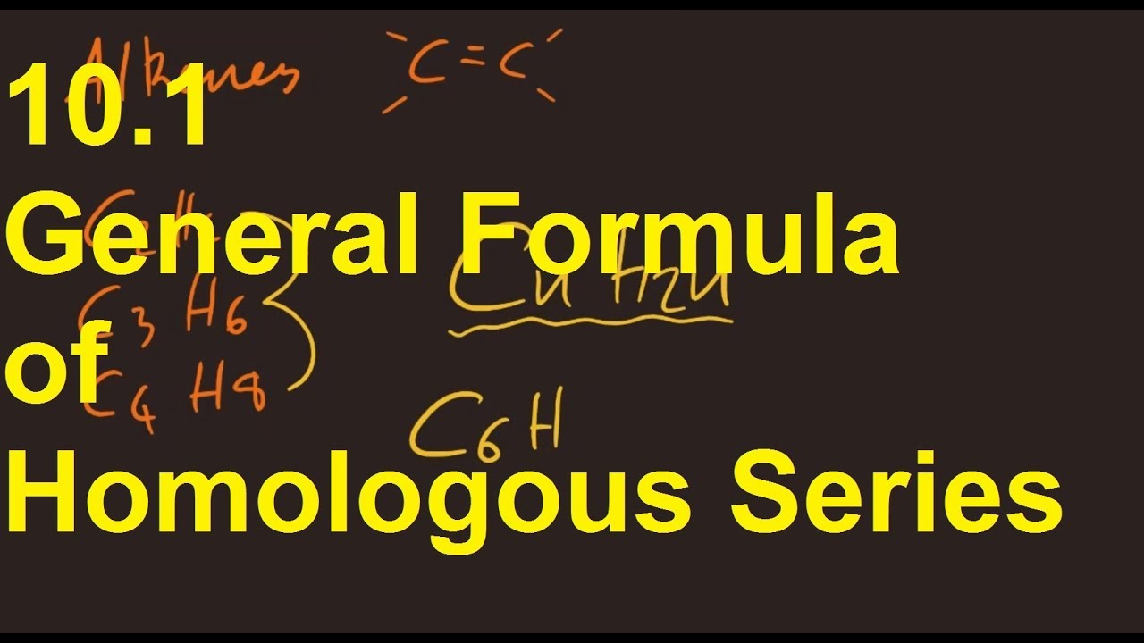S3.2.3 Общая формула гомологического ряда [SL IB Chemistry]