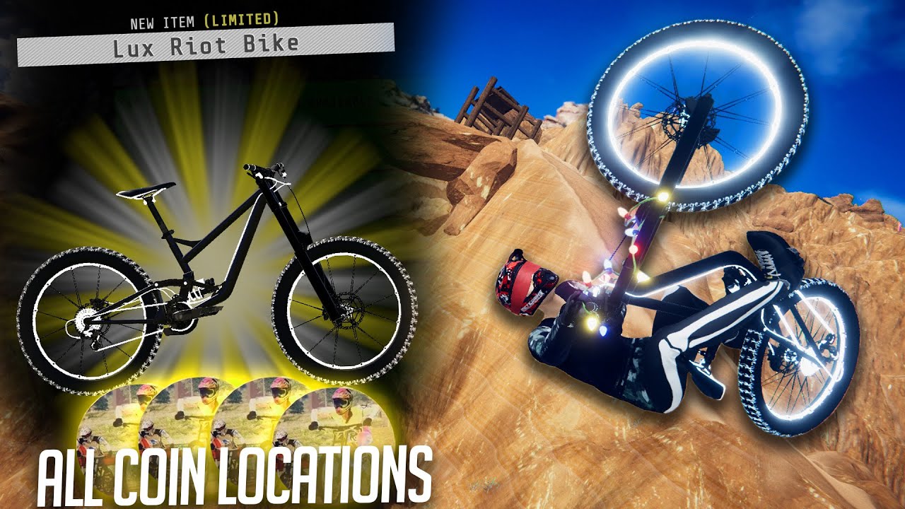 Как получить белый велосипед Lux и найти все монеты мусорщика в Descenders