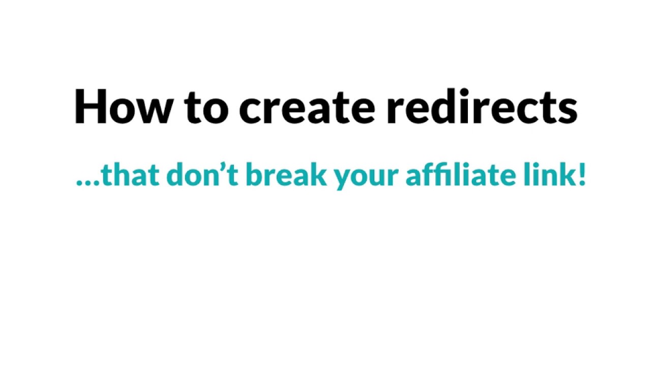 How to create HTML redirects (that won't break your affiliate link)