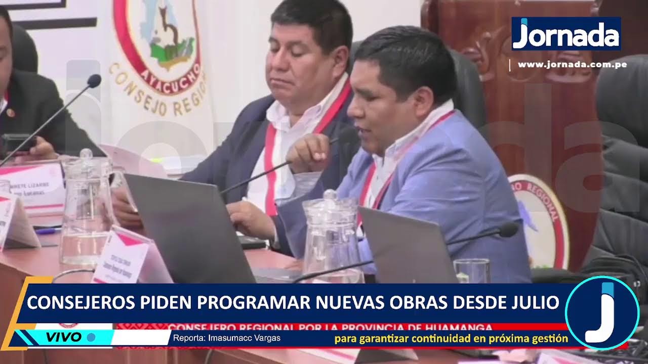Consejeros piden programar nuevas obras desde julio para garantizar continuidad en próxima gestión