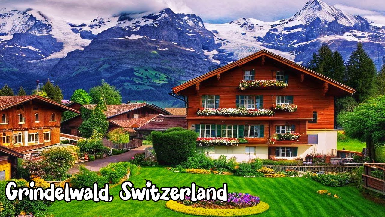 Grindelwald Switzerland walking tour 4K - The most beautiful villages in Switzerland