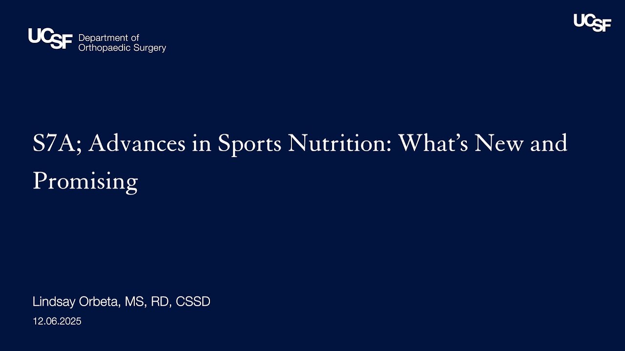 S7A; Advances in Sports Nutrition  What’s New and Promising | Lindsay Orbeta, MS, RD, CSSD