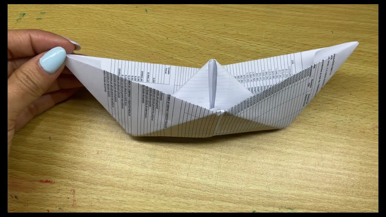 Barco papel reciclado - Rapido y fácil