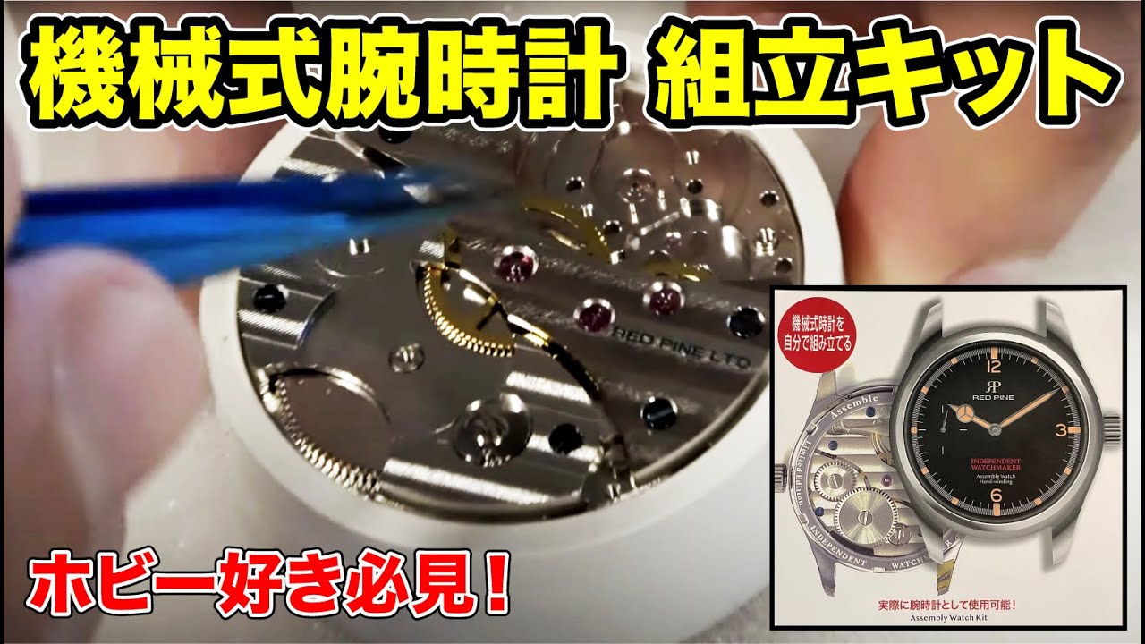 機械式腕時計を作ってみた            【RED PINE 腕時計組立キット】
