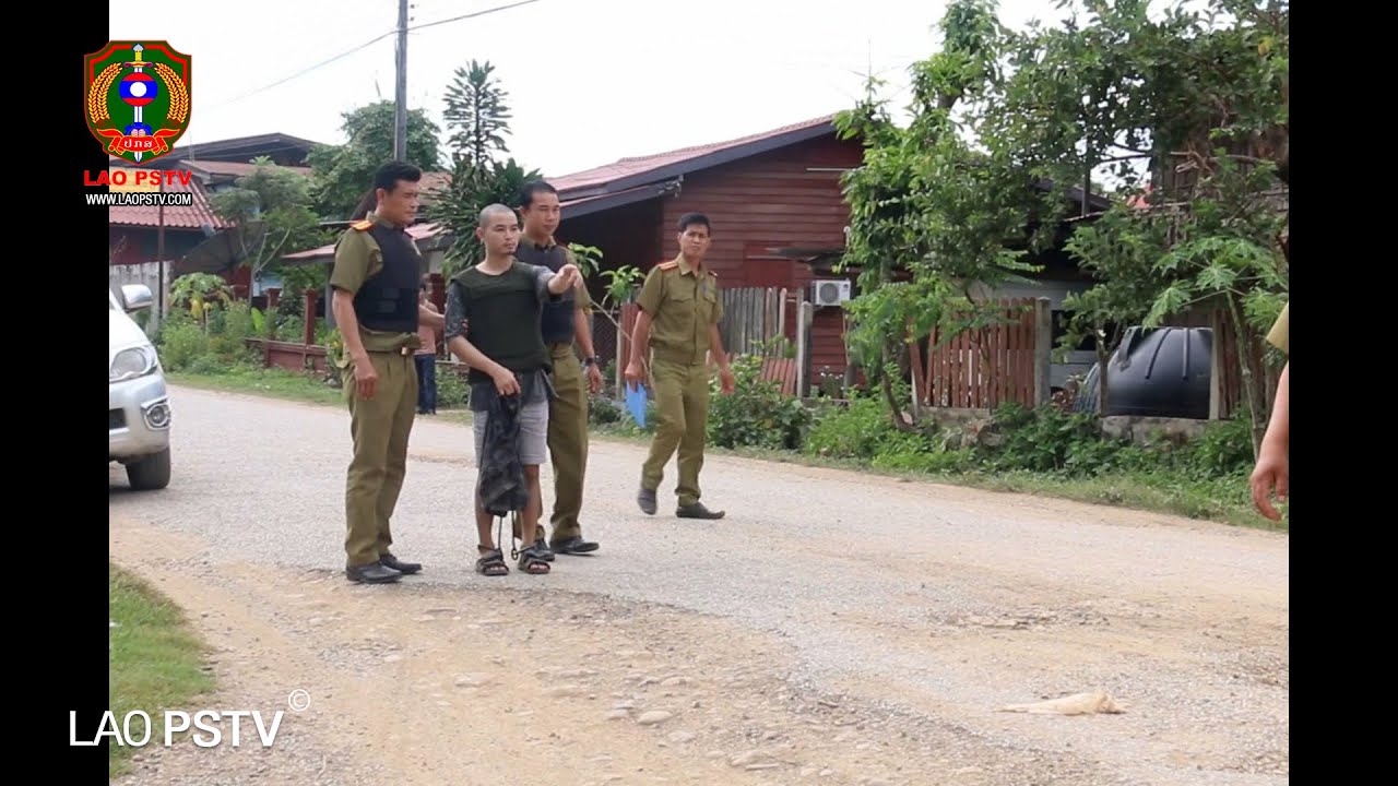 ເຈົ້າໜ້າທີ່ພະແນກ ຫ້ອງຕຳຫຼວດ ປກສ ເມືອງພຽງ ນຳຕົວຜູ້ຖືກຫາທົດສະກໍາຄືນຄະດີລັກຊັບ ແລະ ຄາດຕະກໍາ