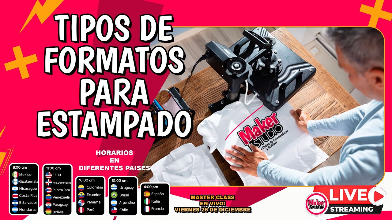 Tipos de Formatos para Estampado! 🔴Masterclass 26 Dic/25🔴