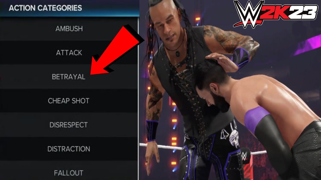 3 Betrayal Cutscenes In WWE Universe Mode | WWE 2K23