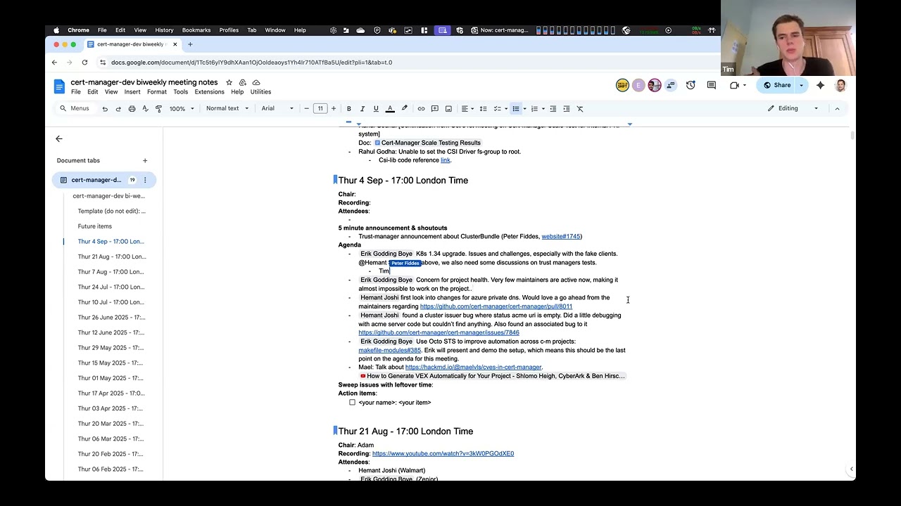 Octo STS, Not Enough Reviews From maintainers – cert-manager biweekly meeting 2025 09 04