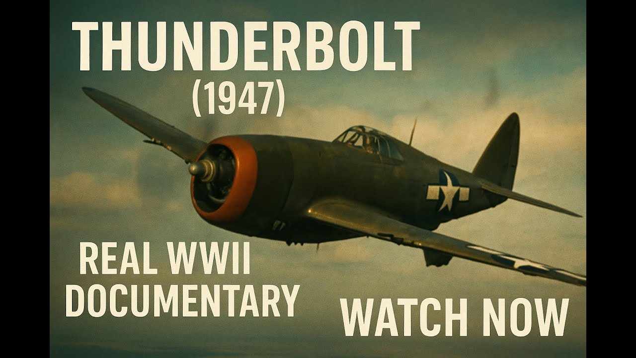Thunderbolt (1947) &ndash; WWII Fighter Documentary in Color | Watch This Real Combat Film NOW!