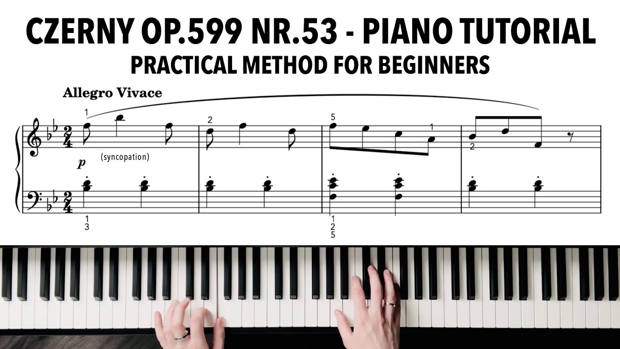 Черни, соч. 599, № 53. Учебное пособие по фортепиано | Практический метод для начинающих