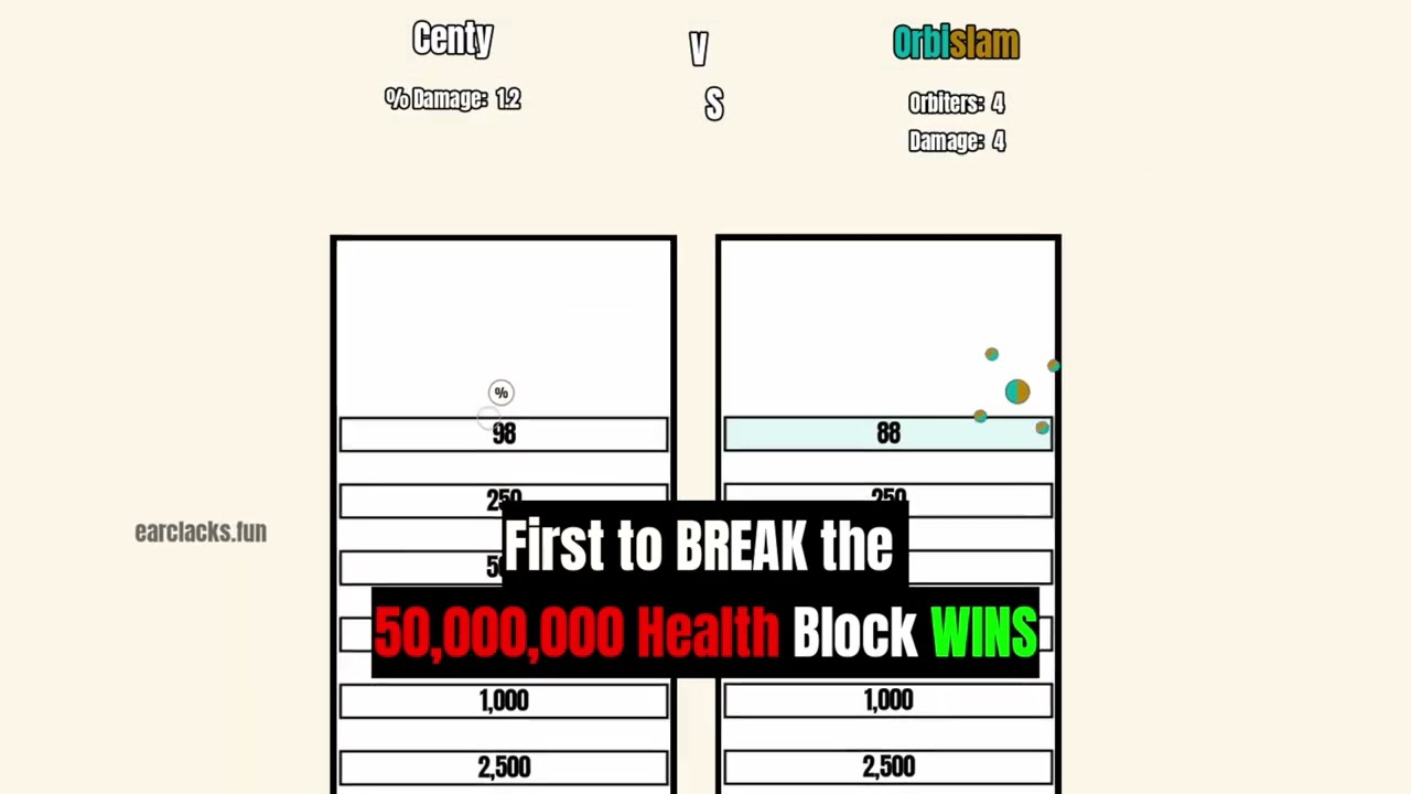 Centy Ball vs Orbital + Slammy Ball Block-break Race