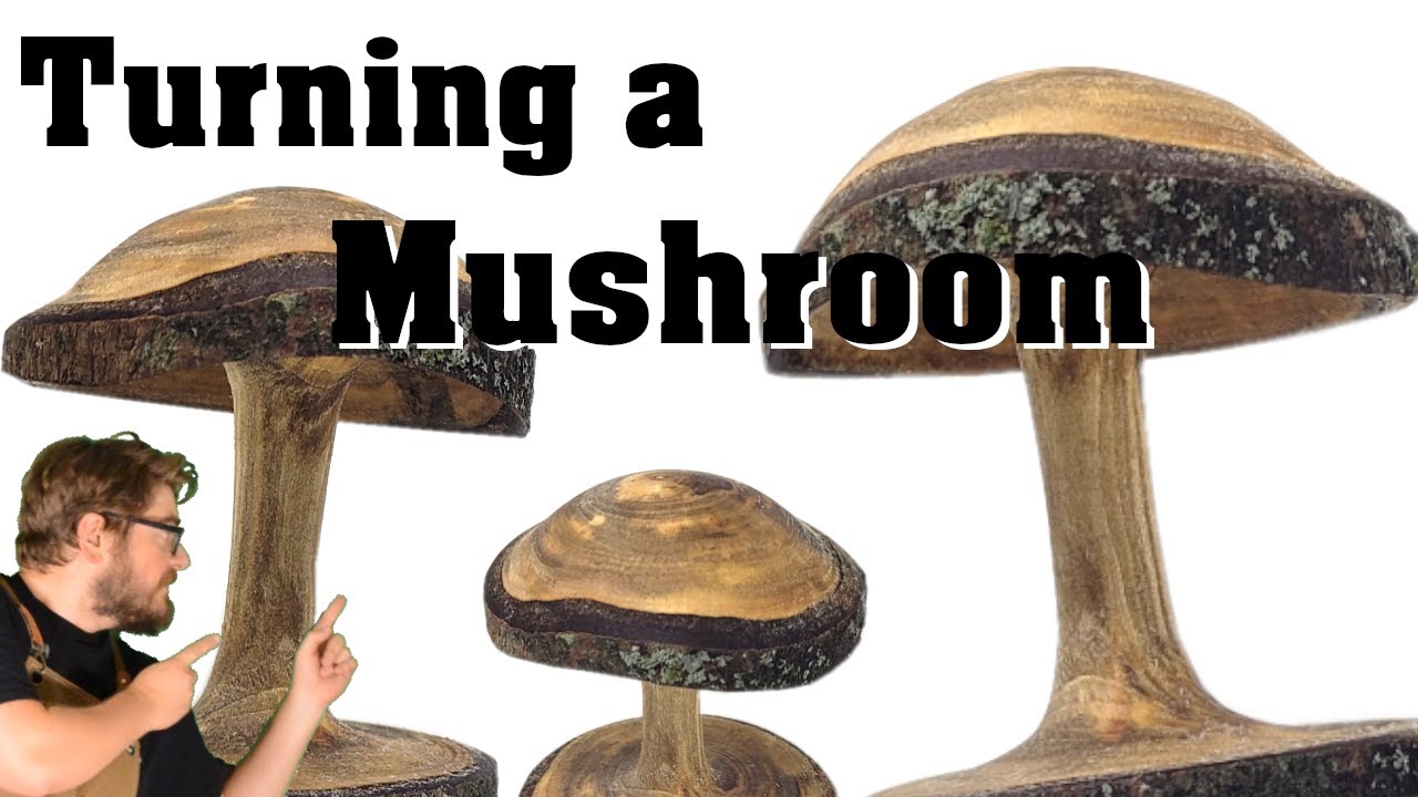 Turning a wooden Mushroom #woodturning #mushroom