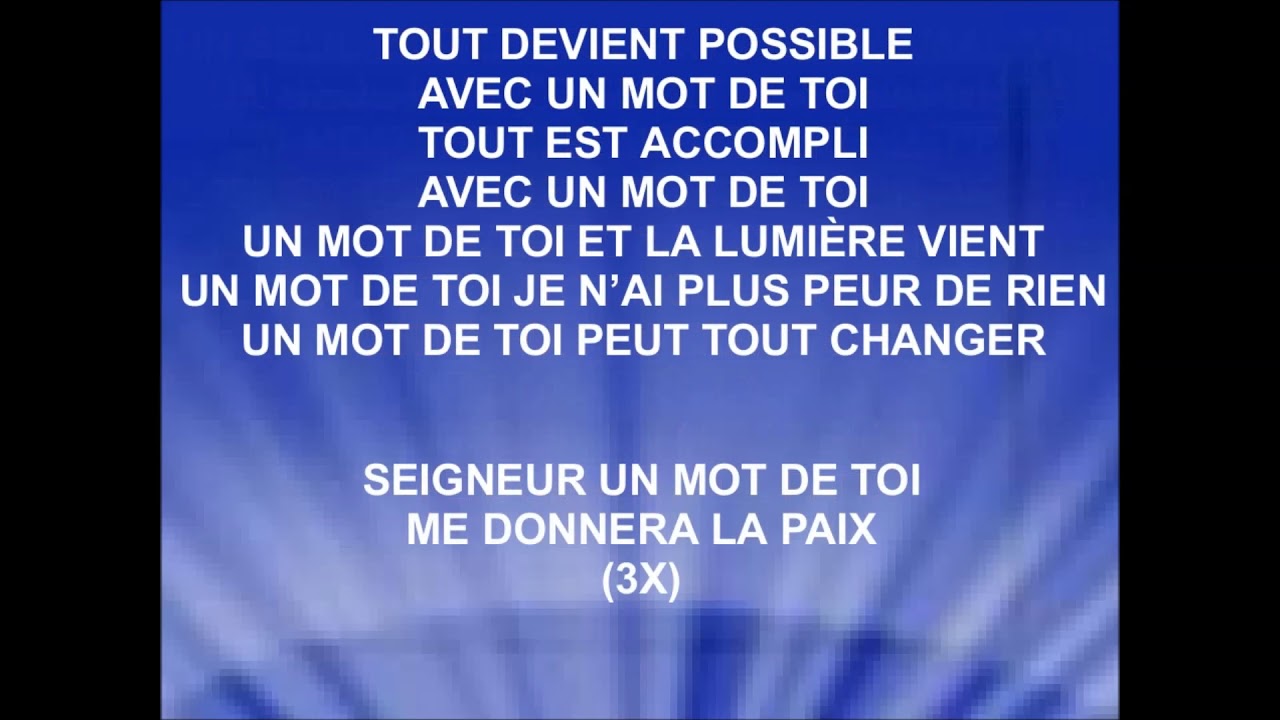 UN MOT DE TOI - Kapi