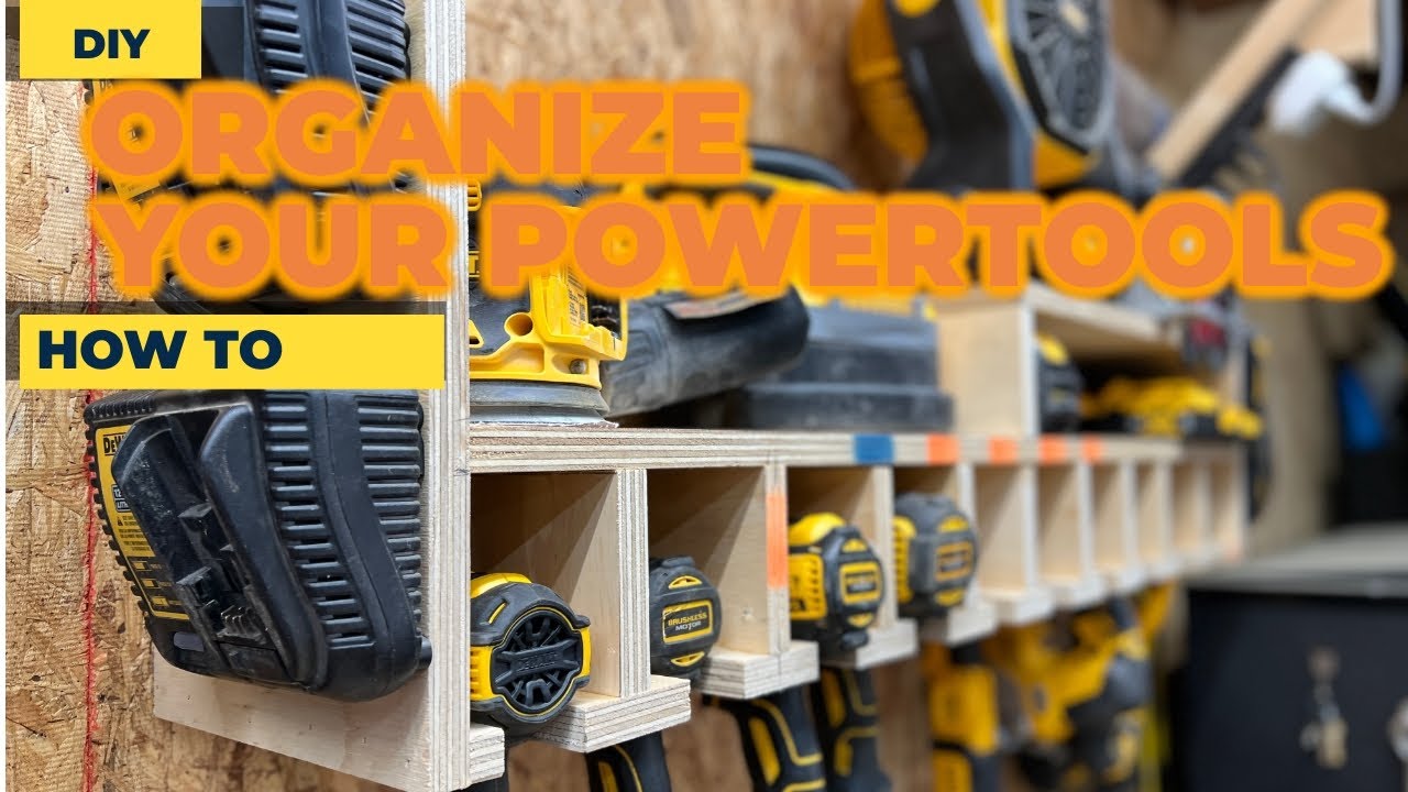 DIY Cordless Tool Organizer (Dewalt, Milwaukee, rigid)