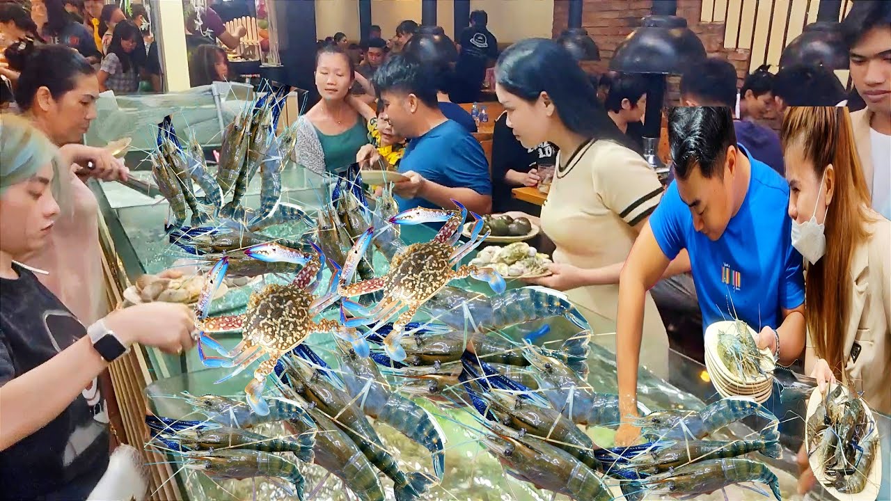 Amazing! $8.50 Seafood Buffet Full of Customers in Saigon | Vietnamese Street Food