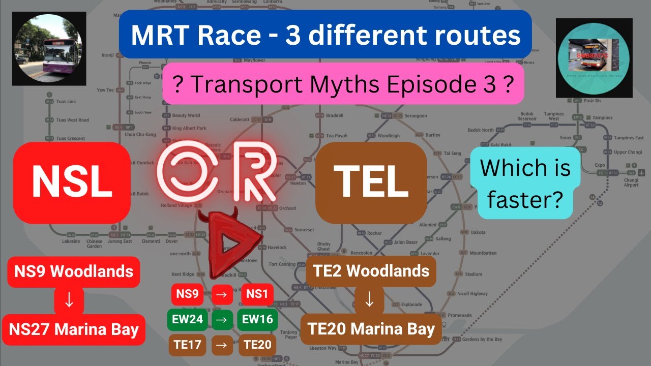 Transport Myths (Ep3) x MRT Race | Woodlands to Marina Bay (первое совместное видео) [Новогодний ...
