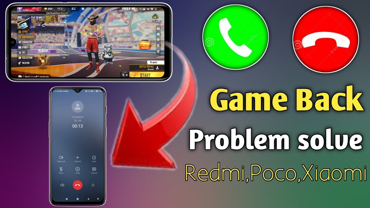 How To Incoming Call Problem Solve? Free Fire khelte Time Call Problem/Game Play Time Call Problem