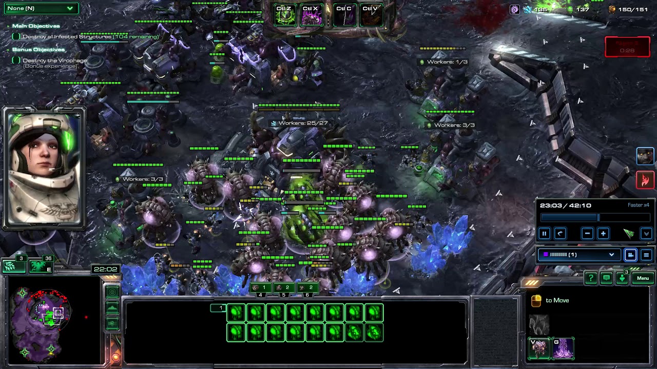 Starcraft ll Co-op Solo Slowruns: Stukov P1 mass Siege Tanks on Dead of Night (sped up replay)