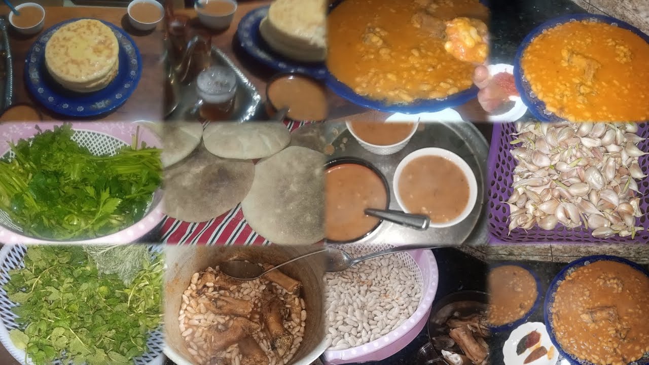 السلام يومياتي المنزلية حضرت اللوبية بالكرعين  وحضرت حريرة لهاد البرد والشتاء امطار خير وبركه 👍💪😋🌧️