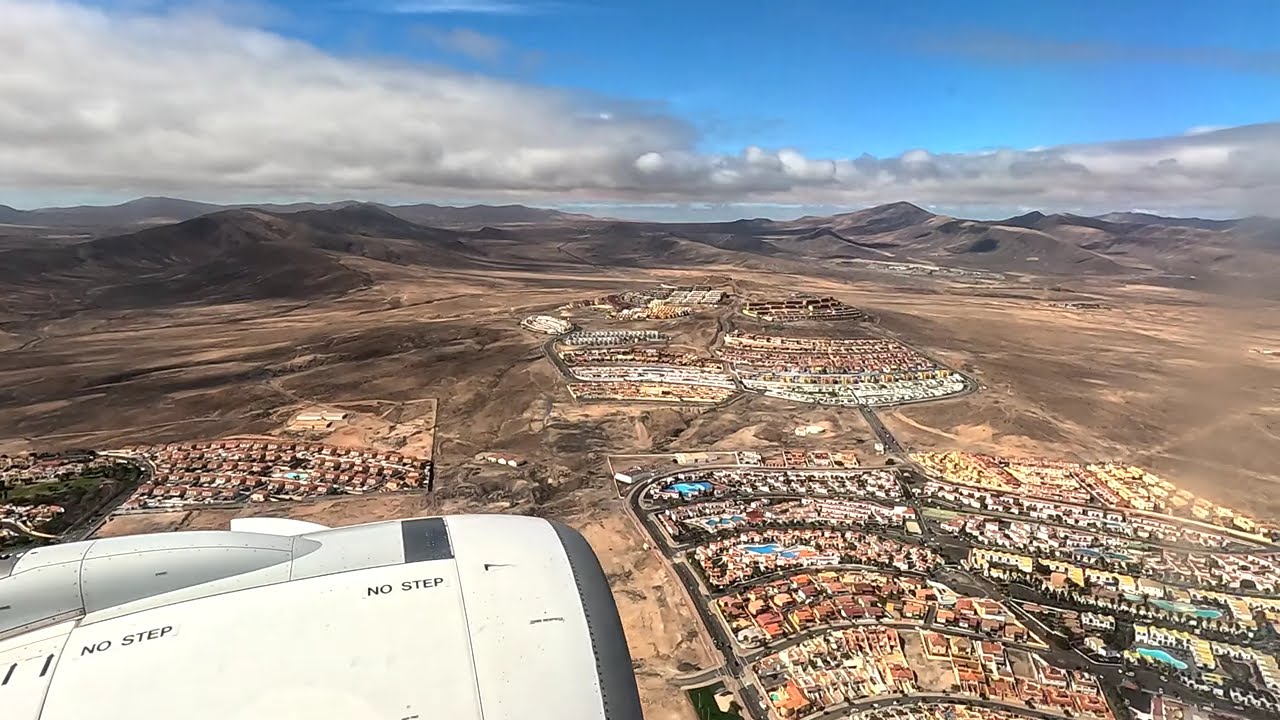 Landing at Fuerteventura Airport