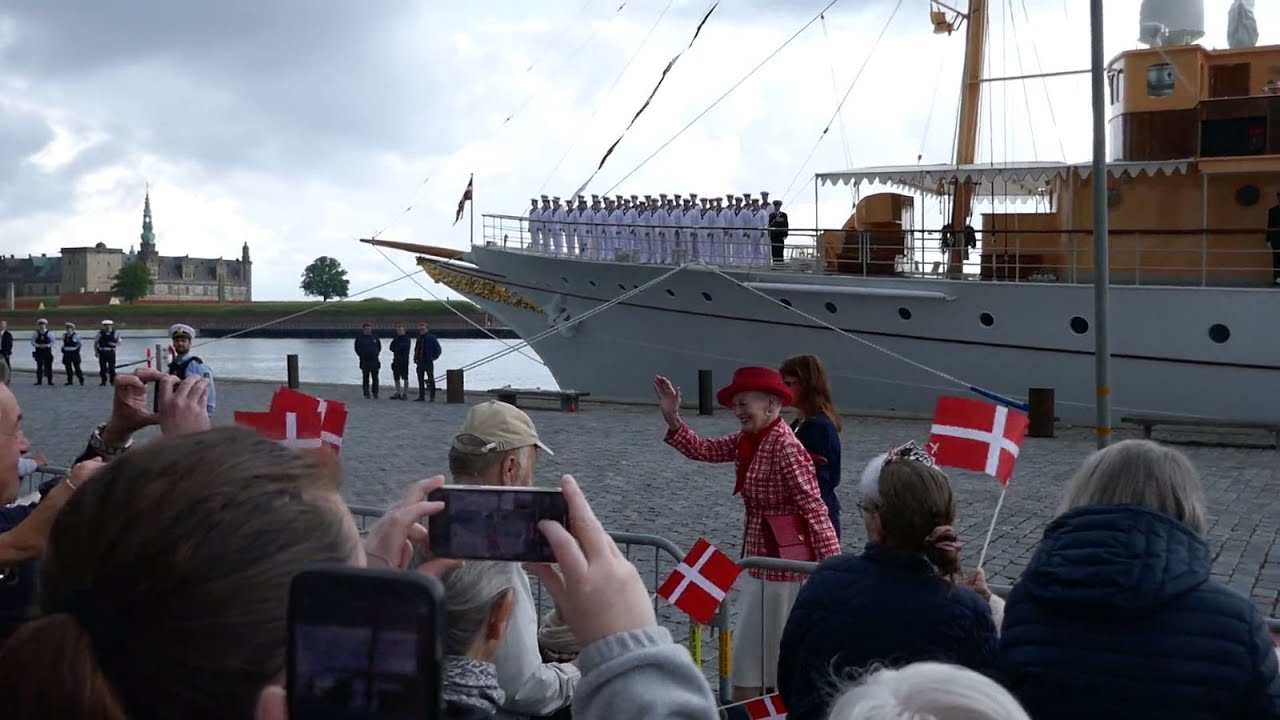 Dronning Margrethe med Borgmester Benedikte Kiær i Helsingør, 1. juni 2022