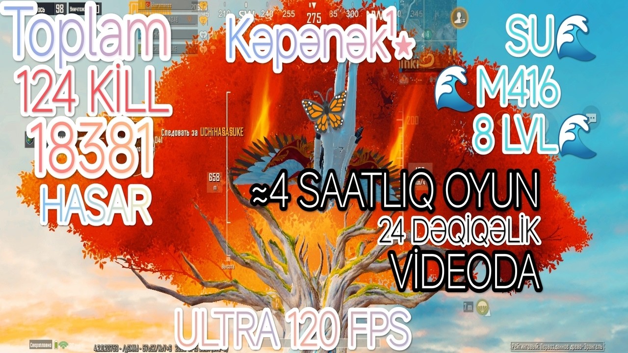 4 saatlıq oyunun həyəcanlı 24 dəqiqəsi! Pubg Mobile!