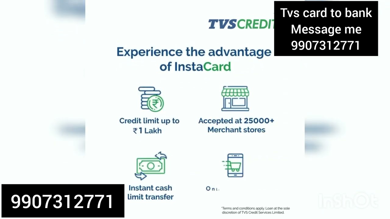 Tvs Insta Card: Transfer Funds To Bank Instantly #tvs #tvscredit #Tvscard @Nkdigitalpoint